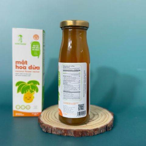 Mật hoa dừa hữu cơ Sokfarm 250g dùng được cho bé ăn dặm - Organic coconut flowers nectar - hàng Việt. 649398