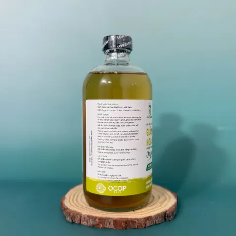 Giấm mật hoa dừa organic Sokfarm 500ml - Coconut Flower Vinegar - hàng Việt. 649395