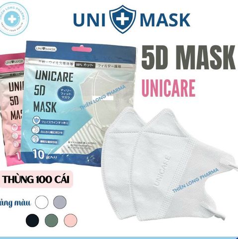 [Thùng 200Cái] Khẩu trang 5D Uni Mask 3 lớp kháng khuẩn hàng chính hãng công ty