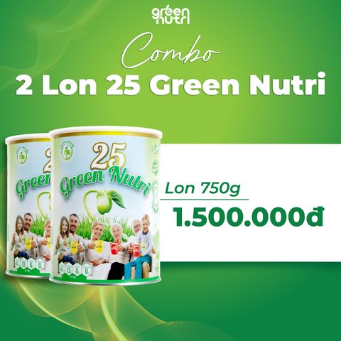 Combo 2 Lon 750Gr Sữa Hạt Ngũ Cốc Green Nutri Có Tảo Xoắn Spirulina - Thức Uống Tốt Cho Sức Khỏe, Thuần Chay, Không Đường Tinh Chế