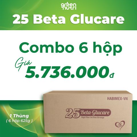 Sữa Hạt Ngũ Cốc 25 Beta Glucare - Combo 6 Hộp 625Gr Hỗ Trợ Tiểu Đường, Thuần Chay, Không Đường Tinh Luyện, Dinh Dưỡng Cao