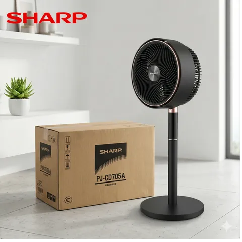 Quạt cây đối lưu SHARP PJ-CD705A, có AI , Biến tần DC công suất 40w, 32 tốc độ