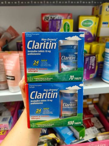 Viên uống chống dị ứng Claritin Antihistamine Non-Drowsy Loratadine 10mg