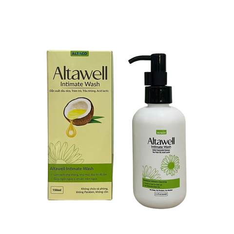 Dung dịch vệ sinh phụ nữ Altawell Intimate Wash - Chăm sóc vùng kín hàng ngày, giữ sạch sẽ và khô thoáng, ngăn ngừa viêm nhiễm, 150ml
