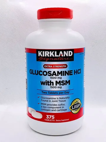 Viên uống bổ khớp của Mỹ Kirkland Signature Glucosamine with MSM 375 viên