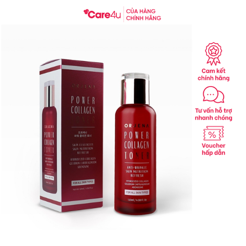 Nước Hoa Hồng Orjena Collagen Săn Chắc Da 120ML - Toner Chăm Sóc Da Chuyên Sâu Hàn Quốc, Tăng Độ Đàn Hồi, Làm Săn Chắc Da