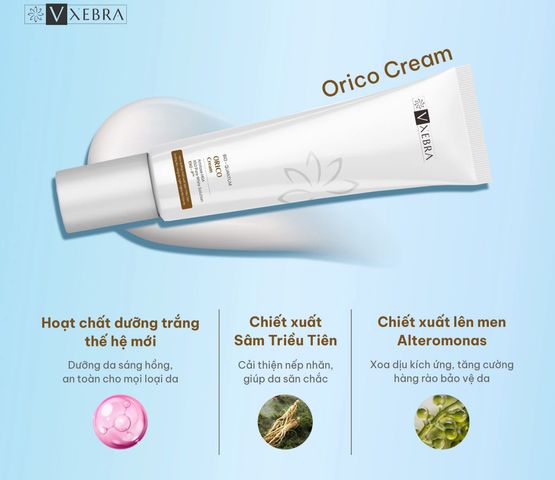 Kem dưỡng Vxebra - Giúp: dưỡng ẩm, làm mềm da. Giúp làm mờ vết: thâm, nám, sạm, nhăn da, cho làn da mềm mịn, đều màu và tươi sáng hơn. Góp phần giúp ngăn ngừa các dấu hiệu của lão hóa sớm trên da.