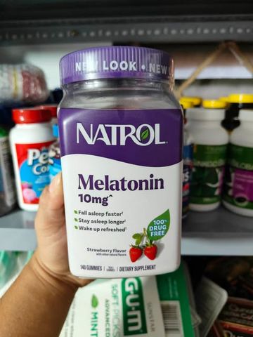 Kẹo dẻo giúp ngủ ngon Natrol Gummies 10mg 140 viên vị dâu