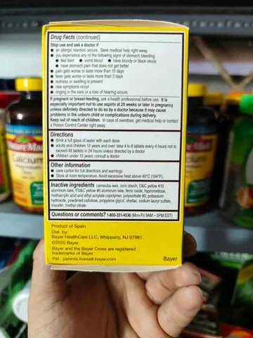 Viên giảm đau và ngăn ngừa nhồi máu cơ tim Bayer Low Dose Aspirin 81mg 365 viên