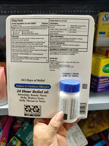 Viên chống dị ứng Kirkland Signature bảng xanh dương 365 viên