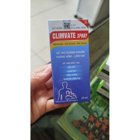 CLIMVATE hàng chính hãng dùng ngoài da hỗ trợ nấm da, hắc lào,lang ben,nấm móng, nước ăn chân tay