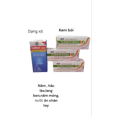 CLIMVATE hàng chính hãng dùng ngoài da hỗ trợ nấm da, hắc lào,lang ben,nấm móng, nước ăn chân tay