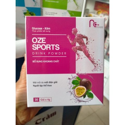 Bổ sung khoáng chất OZE SPORTS Drink powder hộp 30 gói ×4g bù nước và cân bằng điện giải