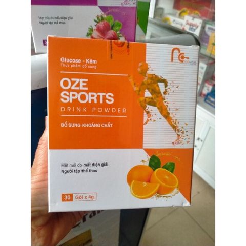 Bổ sung khoáng chất OZE SPORTS Drink powder hộp 30 gói ×4g bù nước và cân bằng điện giải