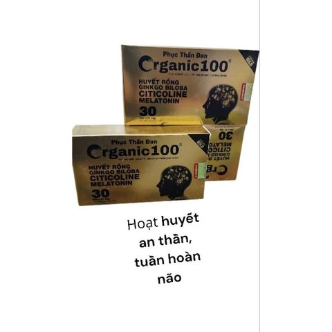 Phục Thần Đan Organic 100 hộp 30 viên từ thảoo dượcc giúp hoạt huyết an thần,rối loạn tiền đình, lưu thông máu não