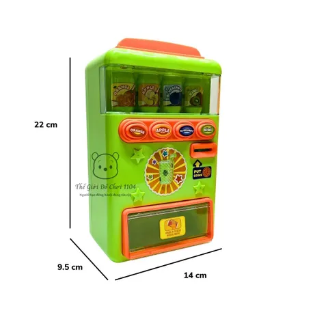 Đồ chơi máy bán nước tự động cho bé kèm xu và lon nước mini giúp bé tăng kỹ năng vận động tinh
