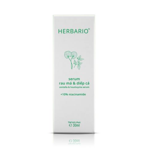 Serum Rau má và Diếp cá Herbario 30ml sạch mụn, thuần chay VN