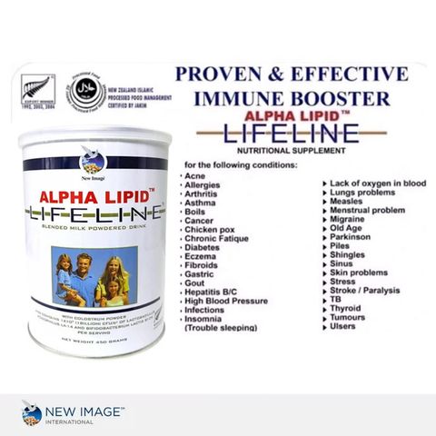 Sữa Non Alpha Lipid Lifeline từ New Zealand 450Gr từ New Zealand -  Bổ dung dinh dưỡng, tăng cường hệ miễn dịch cho trẻ và người lớn [ Nội địa Úc Date 07 - 2028 ] 