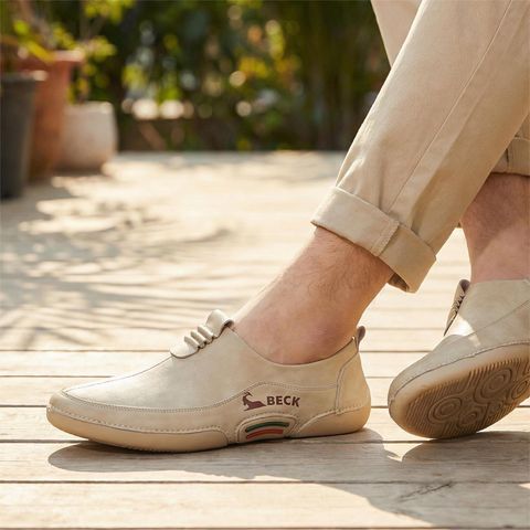 Giày Lười Nam DAVINCIA Da Simili Chống Trơn Chạy Nhanh Dễ Phối Đồ - Giày Slip-on Thời Trang Cho Học Sinh, Sinh Viên, Nam Giới