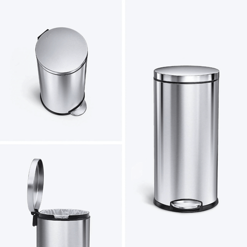  Thùng rác 30L SimpleHuman trụ tròn