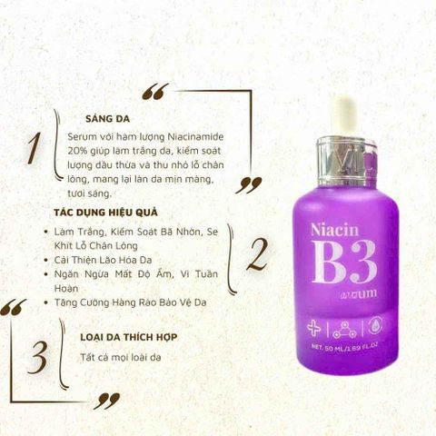 Serum B3 Niacinamide Vicderma 50ml [Hàng nhập khẩu]