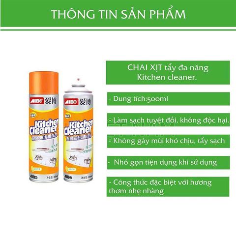 Chai xịt vệ sinh nhà bếp đa năng KITCHEN Cleaner 500ml