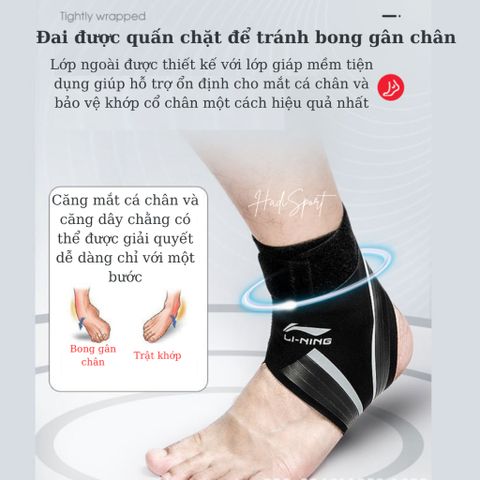 Băng quấn bảo vệ mắt cá chân băng quấn cổ chân LI-NING giúp bảo vệ khớp phục hồi chấn thương LDEU157