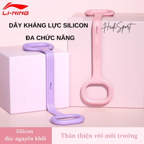 Dây đàn hồi hình số 8 Lining chất liệu silicon đúc nguyên khối tập vai lưng tập toàn thân 4 mức 5/10/15/20kg LJSU348