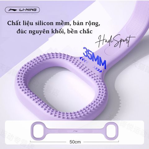 Dây đàn hồi hình số 8 Lining chất liệu silicon đúc nguyên khối tập vai lưng tập toàn thân 4 mức 5/10/15/20kg LJSU348