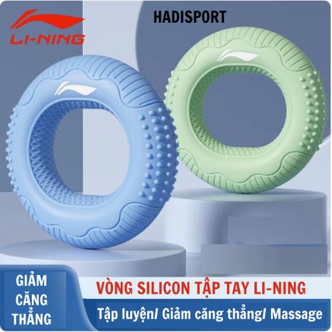 Vòng silicon tập cơ tay LINING cao cấp silicon nguyên khối giúp luyện tập sức mạnh ngón tay LJSU344