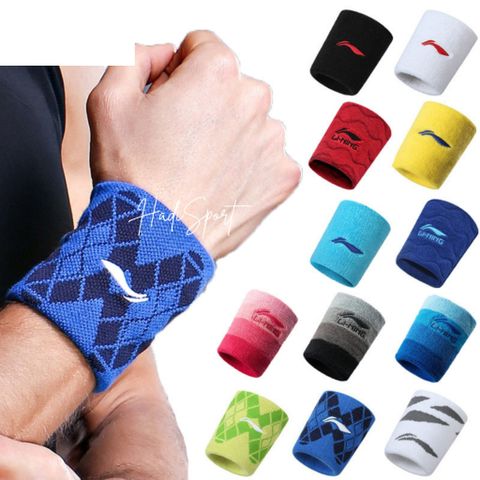 Băng bảo vệ cổ tay LI-NING băng tay cầu lông thấm hút mồ hôi khi chơi thể thao