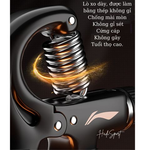 Kìm bóp tay có đếm số Li-Ning kìm bóp luyện cơ tay có thể điều chỉnh lực từ 5-60kg mã  LJSP330