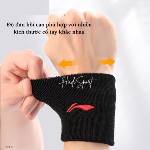 Băng bảo vệ cổ tay LI-NING băng tay cầu lông thấm hút mồ hôi khi chơi thể thao