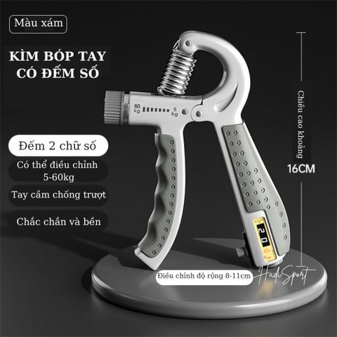 Kìm bóp tay có đếm số Li-Ning kìm bóp luyện cơ tay có thể điều chỉnh lực từ 5-60kg mã  LJSP330