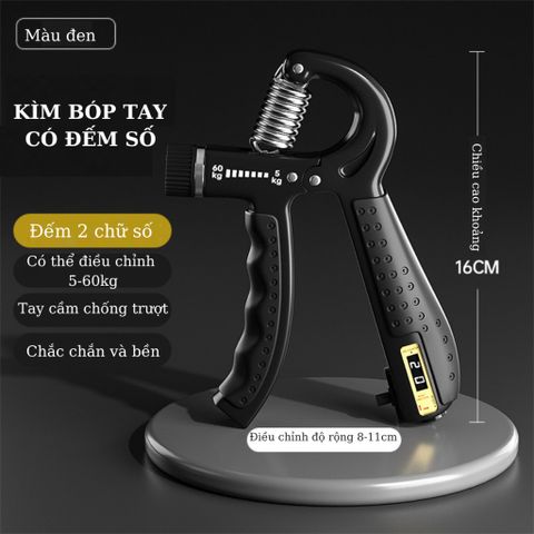 Kìm bóp tay có đếm số Li-Ning kìm bóp luyện cơ tay có thể điều chỉnh lực từ 5-60kg mã  LJSP330