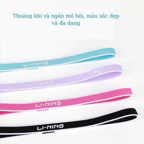 Băng đô thể thao Lining mỏng nhẹ, thoáng khí, ngăn mồ hôi, độ đàn hồi cao mã LDEP355