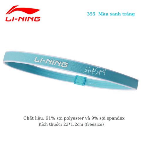 Băng đô thể thao Lining mỏng nhẹ, thoáng khí, ngăn mồ hôi, độ đàn hồi cao mã LDEP355