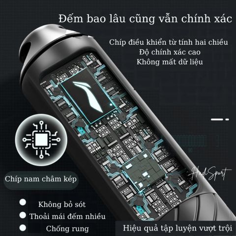 Dây nhảy đếm bước Hadi Lining dây nhảy trẻ em người lớn tặng kèm túi đựng mã LJST847