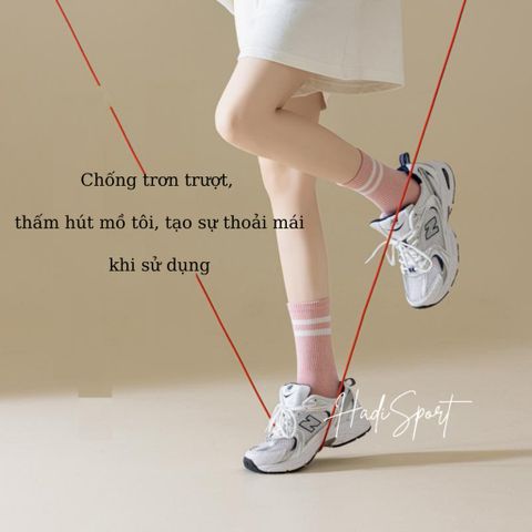 Tất thế thao nữ tất thời trang phong cách Hàn Quốc độ đàn hồi cao chống trượt thoáng khí thấm mồ hôi