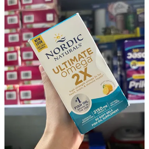 Viên Nordic Naturals Ultimate Omega, Vị chanh -2150 mg Omega 2x 60 viên