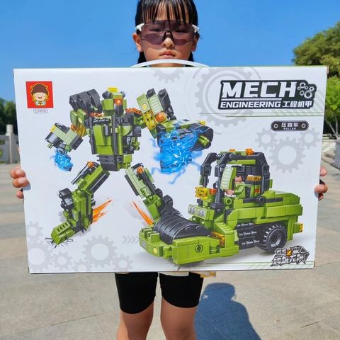 Đồ Chơi Lắp Ráp 2in1 Robot Và Ô Tô Cho Bé – Mô Hình Biến Hình Sáng Tạo - Quà Tặng Bé Trai