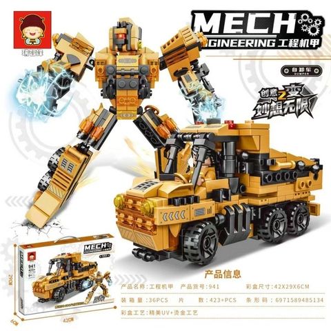 Đồ Chơi Lắp Ráp 2in1 Robot Và Ô Tô Cho Bé – Mô Hình Biến Hình Sáng Tạo - Quà Tặng Bé Trai