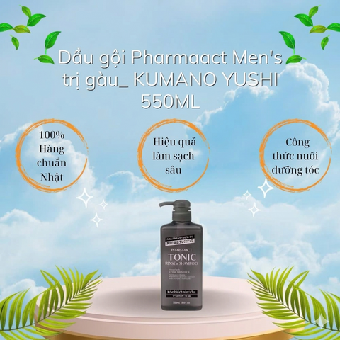 (Nhật) Dầu Gội Xả Nam 2 trong 1 Pharmaact Giảm Gàu Ngứa