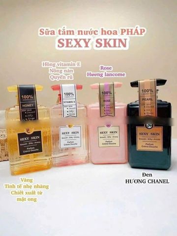Sữa tắm Sexy Skin Vitamin E 600ml – dưỡng ẩm, làm mềm da