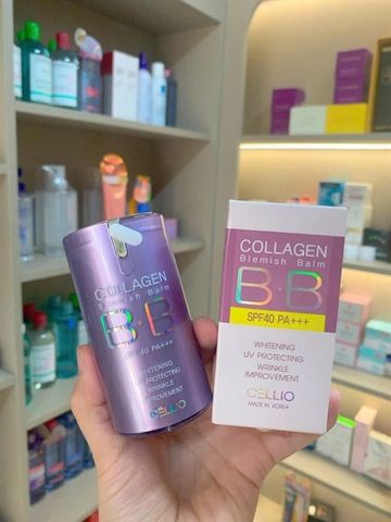 Kem nền BB Cellio Collagen tone 21 nền sáng tự nhiên