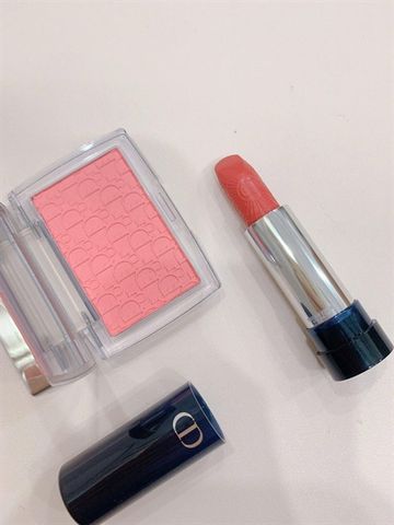 Set má hồng Dior 004 + son Dior 471 quà tặng