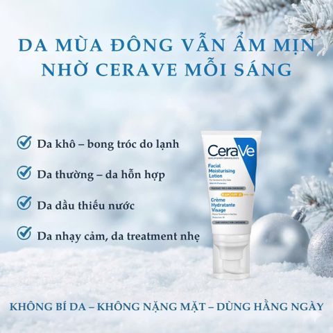 Kem Dưỡng Ẩm CERAVE FACIAL MOISTURIZING LOTION AM SPF30 _ 52ml (kem ngày )