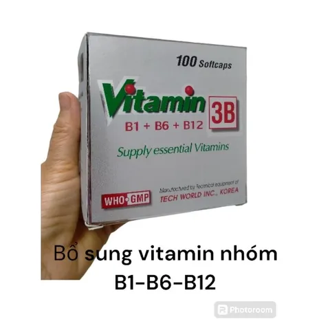 Vitamin 3B {B1+B 6+B 12} hộp 10 vỉ× 10 viên nang mềm tăng cường sức khỏe, nâng cao sức đề kháng,Tê bì chân tay