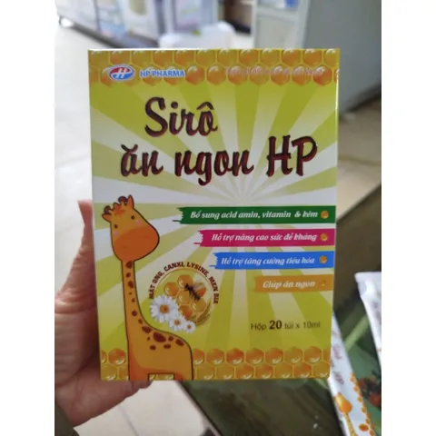 Siro ăn ngon HP hộp 20 túi 10ml bổ sung vitamin,kẽm ,thymomodulin,giúp trẻ ăn ngon , tăng cường tiêu hóa