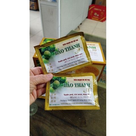 Bảo Thanh viên ngậm không đườngvỉ 5 viên bổ phế, trừ ho, hóa đờm ann toànn cho người kiêng đường